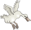 Landing White Duck Clip Art